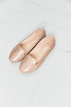 Load image into Gallery viewer, Forever Link Rhinestone Round Toe Flats in Rose Gold