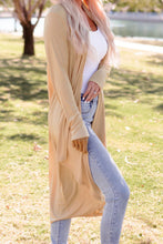 Load image into Gallery viewer, High-Low Open Front Cardigan with Pockets