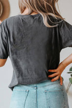 Load image into Gallery viewer, Skull Bird Shaped Print Short Sleeve Graphic Tee