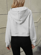 Load image into Gallery viewer, Raglan Sleeve Zip-Up Hoodie with Pocket