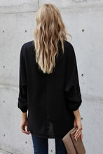 Load image into Gallery viewer, V Neck 3/4 Sleeve High Low Hem Shirt