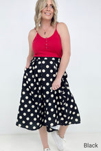 Load image into Gallery viewer, Jade By Jane Polka Dot Pleated Midi Skirt