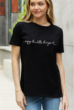 Load image into Gallery viewer, Simply Love Full Size ENJOY THE LITTLE THINGS Graphic Cotton Tee