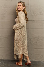 Load image into Gallery viewer, HEYSON Boho Chic Full Size Western Knit Fringe Cardigan