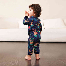 Load image into Gallery viewer, Reindeer Print Round Neck Jumpsuit