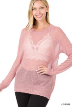 Load image into Gallery viewer, Zenana Solid Long Sleeve See-Through Wool Sweater
