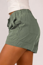 Load image into Gallery viewer, Green Strive Pocketed Tencel Shorts