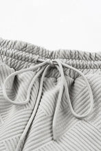Load image into Gallery viewer, Timeless Textured Crewneck Top and Drawstring Shorts Set