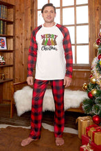 Load image into Gallery viewer, MERRY CHRISTMAS Graphic Top and Plaid Pants Set