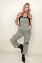 Load image into Gallery viewer, Risen High Rise Distressed Straight Overalls