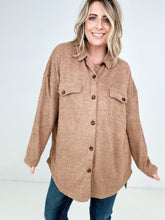 Load image into Gallery viewer, Plush Button Down Pocketed Shirt Jacket