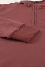 Load image into Gallery viewer, Half Zip Colorblock Pocket Patchwork Long Sleeve Hoodie