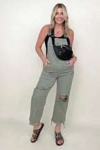 Load image into Gallery viewer, Risen High Rise Distressed Straight Overalls
