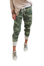 Load image into Gallery viewer, Green Camo Print Knit Sport Pants