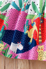 Load image into Gallery viewer, Girls Printed Ruffled Dress