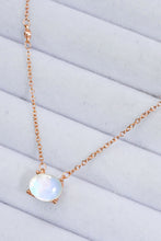 Load image into Gallery viewer, Geometric Moonstone Pendant Necklace