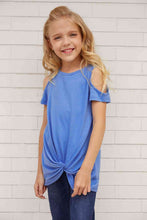 Load image into Gallery viewer, Girls Cold-Shoulder Twist Front T-Shirt