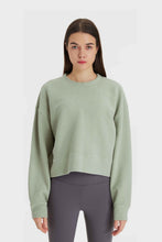 Load image into Gallery viewer, Textured Dropped Shoulder Sports Top