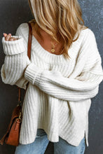 Load image into Gallery viewer, Ribbed Knit Round Neck Slouchy Chunky Sweater