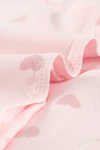 Load image into Gallery viewer, Heart Print Lace Trim Cami and Shorts Pajama Set