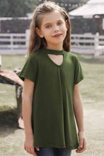 Load image into Gallery viewer, Girls Cutout Short Sleeve T-Shirt