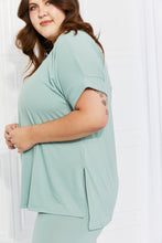Load image into Gallery viewer, Zenana Self Love Full Size Brushed DTY Microfiber Lounge Set in Dusty Green