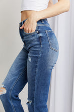 Load image into Gallery viewer, RISEN Full Size Frayed Hem Distressed Cropped Jeans