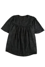 Load image into Gallery viewer, Floral Textured Ruffled Half Sleeve Babydoll Top