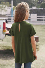 Load image into Gallery viewer, Girls Cutout Short Sleeve T-Shirt