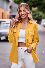 Load image into Gallery viewer, Dropped Shoulder Longline Shirt with Pockets
