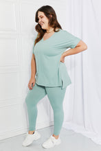 Load image into Gallery viewer, Zenana Self Love Full Size Brushed DTY Microfiber Lounge Set in Dusty Green