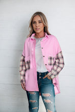 Load image into Gallery viewer, Dropped Shoulder Plaid Print Collared Neck Shirt