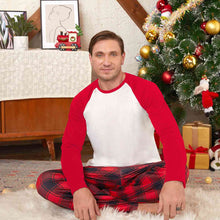 Load image into Gallery viewer, Raglan Sleeve Top and Plaid Pants Set