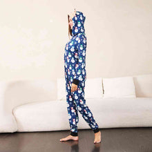 Load image into Gallery viewer, Snowman Print Hooded Jumpsuit