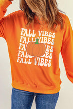 Load image into Gallery viewer, FALL VIBES Chic Pumpkin Graphic Sweatshirt