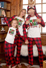 Load image into Gallery viewer, MERRY CHRISTMAS Graphic Top and Plaid Pants Set