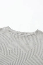 Load image into Gallery viewer, Timeless Textured Crewneck Top and Drawstring Shorts Set