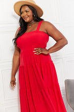 Load image into Gallery viewer, Zenana Full Size Life's A Picnic Smocked Tiered Midi Dress
