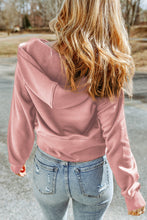 Load image into Gallery viewer, Double Take Half-Zip Thumbhole Sleeve Hoodie