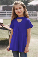 Load image into Gallery viewer, Girls Cutout Short Sleeve T-Shirt