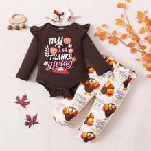 Load image into Gallery viewer, MY 1ST THANKS GIVING Graphic Bodysuit and Pants Set