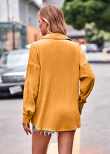 Load image into Gallery viewer, Textured Dropped Shoulder Longline Shirt