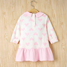 Load image into Gallery viewer, Heart Print Ruffle Hem Dress