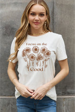 Load image into Gallery viewer, Simply Love Full Size FOCUS ON THE GOOD Graphic Cotton Tee