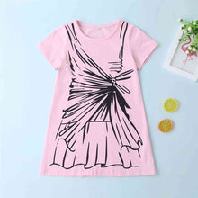 Load image into Gallery viewer, Round Neck Printed Short Sleeve Mini Dress