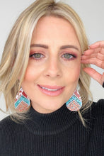 Load image into Gallery viewer, Retro Teardrop Cow/Leopard Pattern Drop Earrings