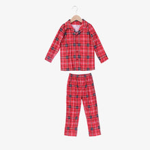 Load image into Gallery viewer, Women Plaid Collared Neck Shirt and Pants Set