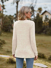 Load image into Gallery viewer, Ribbed Round Neck Long Sleeve Tee