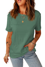 Load image into Gallery viewer, Distressed Round Neck Tee