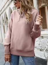 Load image into Gallery viewer, Dropped Shoulder Slit Sweatshirt